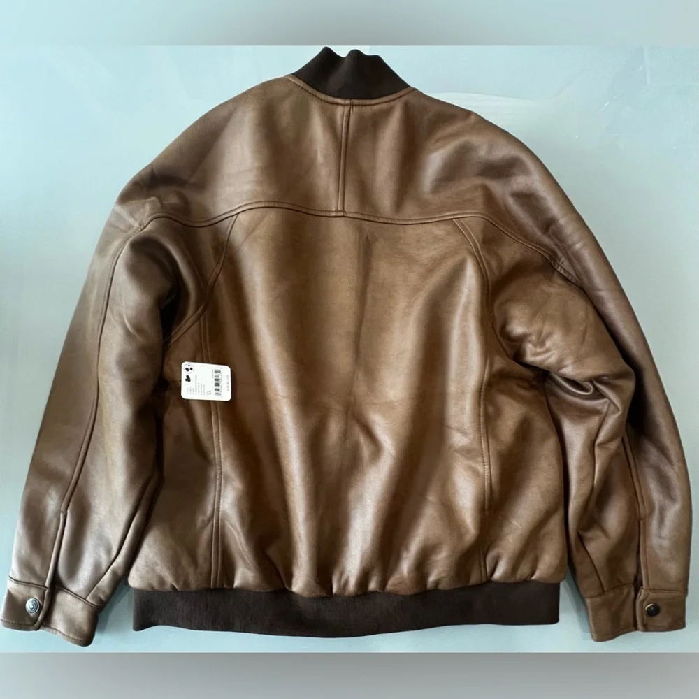 NWT We The Free Wild Rose Vegan Suede Bomber Jacket - Picture 7 of 8